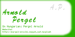 arnold pergel business card